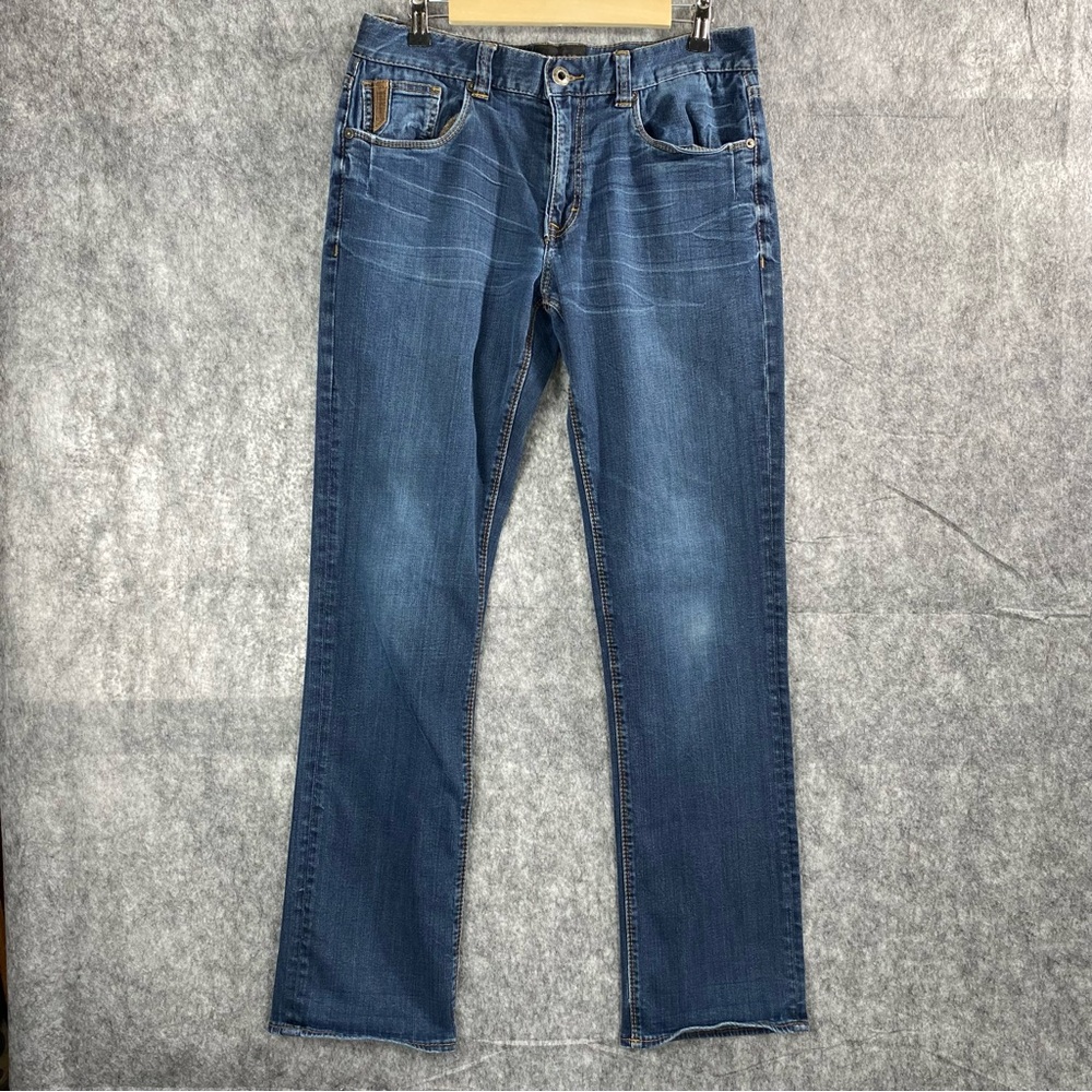 Outpost Makers‎ Mens Medium Wash Faded Original Straight Jeans Size 32x32